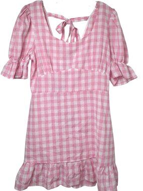 NWT Parisian Pink Gingham Dress